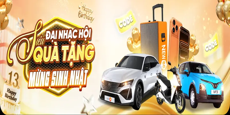 Bùng nổ quà tặng tại New88